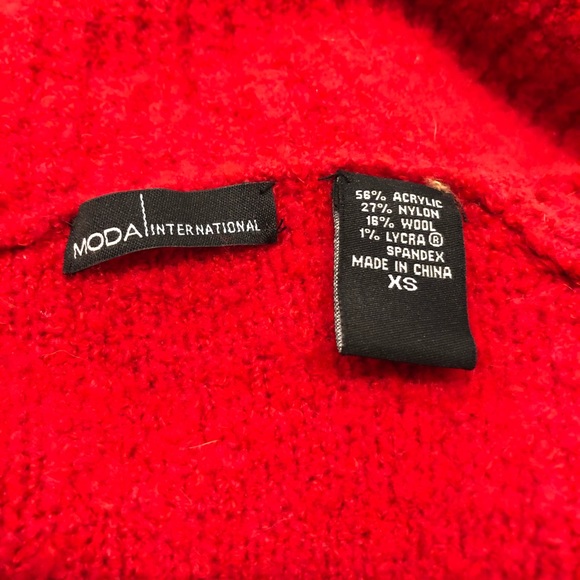 Moda International red cardigan sweater - Picture 2 of 2